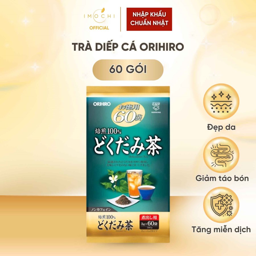 Trà Diếp Cá Orihiro Nhật Bản Thanh Nhiệt Làm Đẹp Da Giảm Táo Bón Tăng Miễn Dịch 60 Gói 
