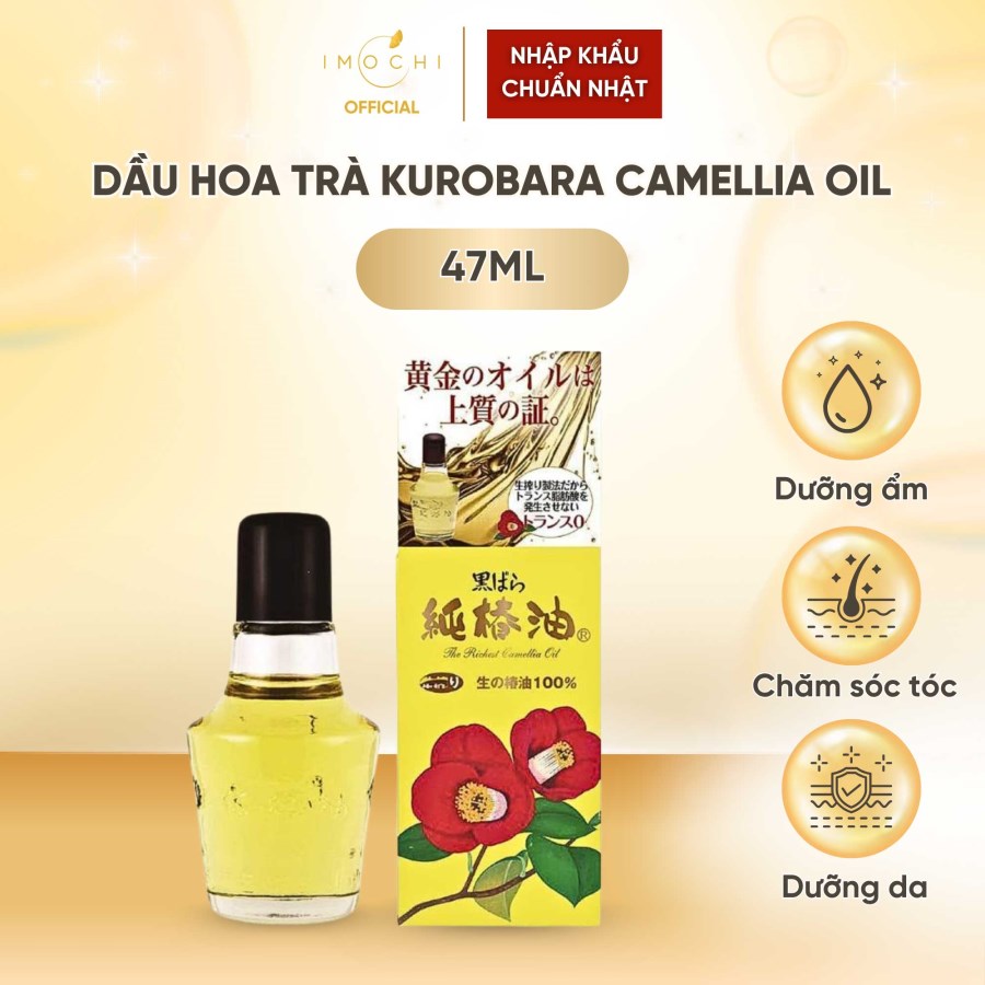 Dầu Hoa Trà Kurobara Camellia Oil Nhật Bản Dưỡng Ẩm Cho Da Chăm Sóc Tóc Hư Tổn 47ml 