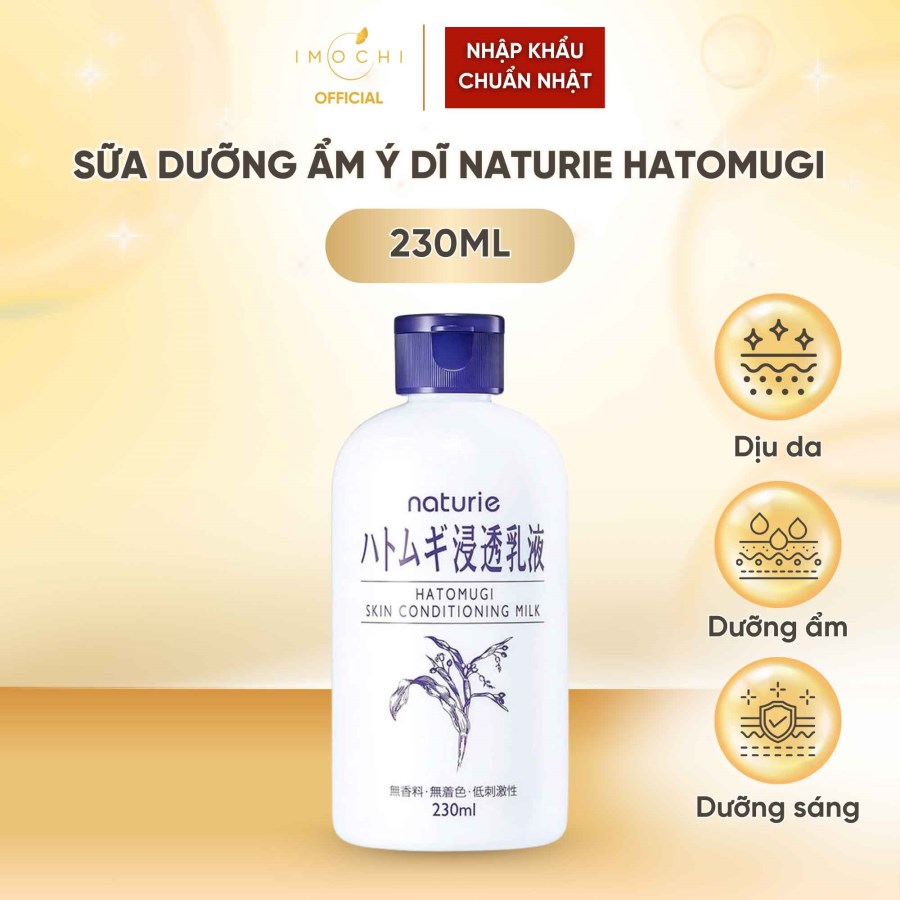 Sữa Dưỡng Ẩm Chiết Xuất Ý Dĩ Naturie Hatomugi Skin Conditioning Milk Nhật Bản Làm Dịu Da 230ml