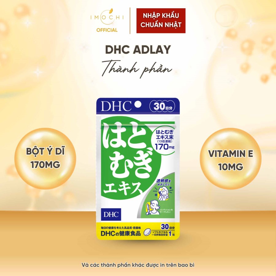 Combo Viên Uống DHC Adlay Extract 30 Ngày + Sữa Rửa Mặt Ý Dĩ Hatomugi 130g Nhật Bản 