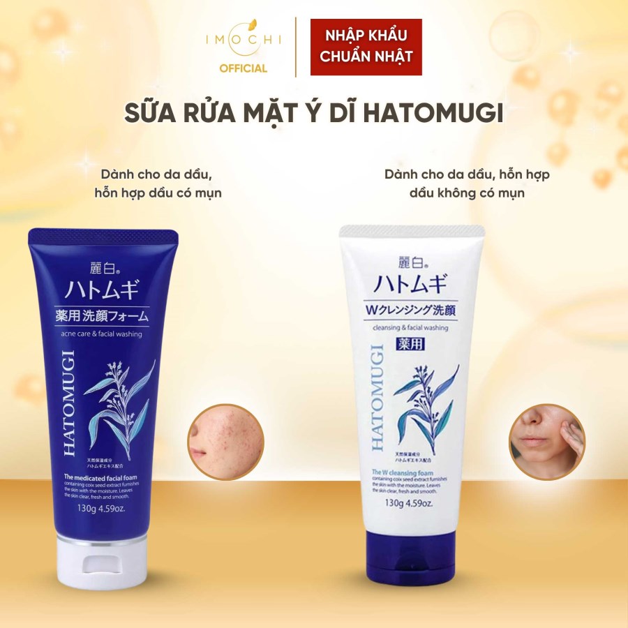 Combo Viên Uống DHC Adlay Extract 30 Ngày + Sữa Rửa Mặt Ý Dĩ Hatomugi 130g Nhật Bản 