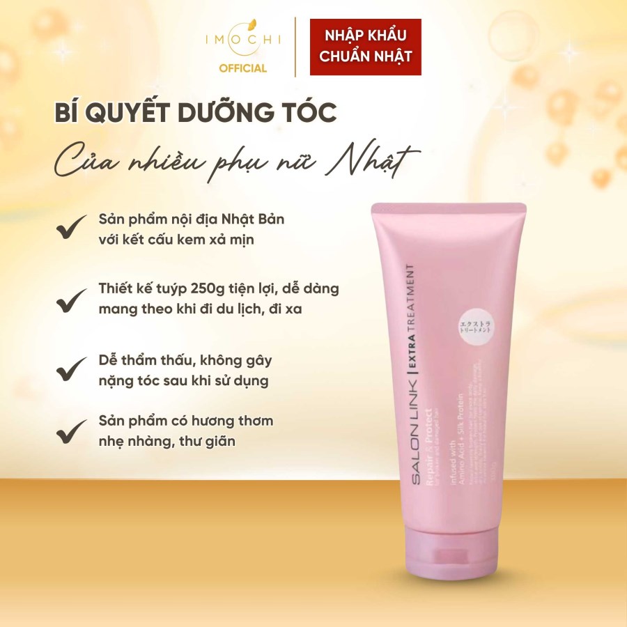 Kem Xả Dưỡng Tóc Salon Link Extra Treatment Nhật Bản Giúp Tóc Mềm Mượt Chắc Khoẻ Tại Nhà 250g 