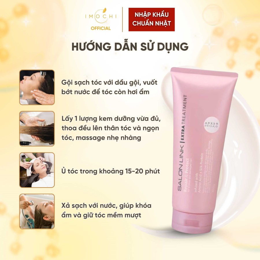 Kem Xả Dưỡng Tóc Salon Link Extra Treatment Nhật Bản Giúp Tóc Mềm Mượt Chắc Khoẻ Tại Nhà 250g 