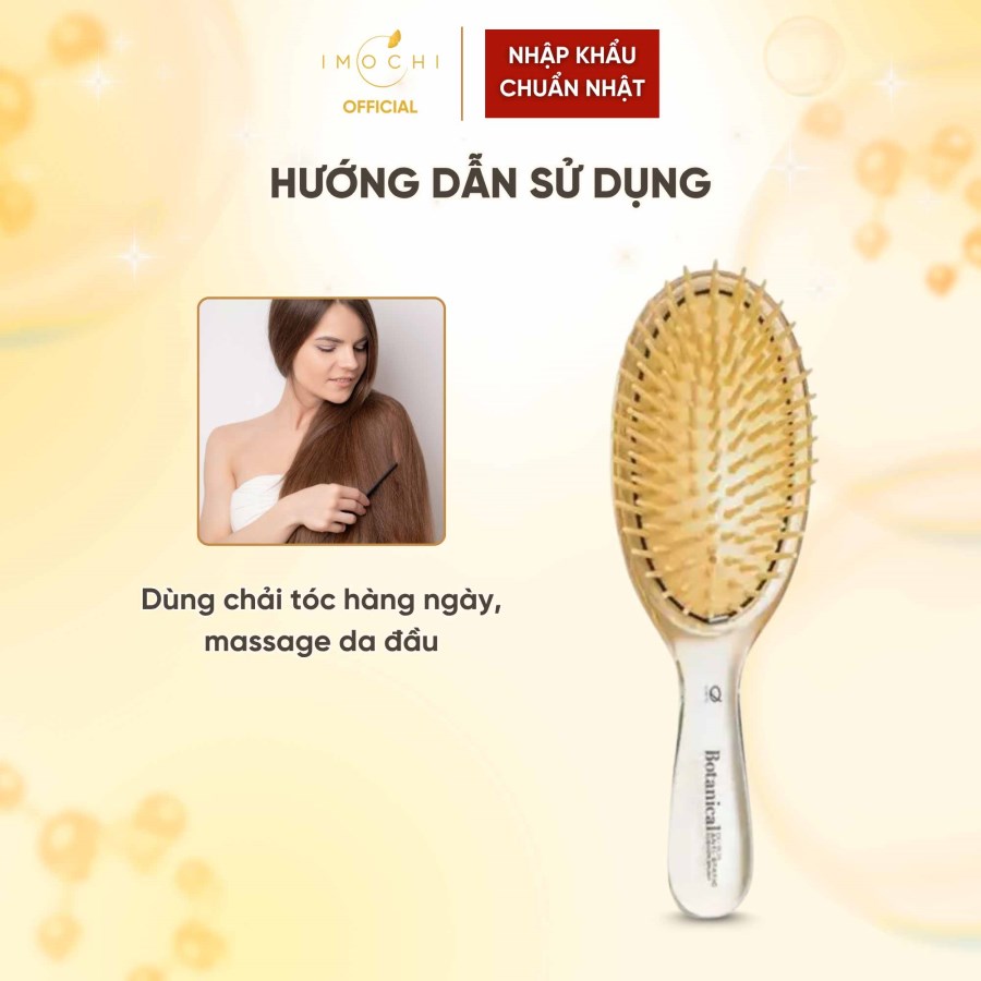 Lược Chải Đầu Dầu Hạt Lanh Biorica Botanical Amani Oil Nhật Bản Chăm Sóc Da Đầu  
