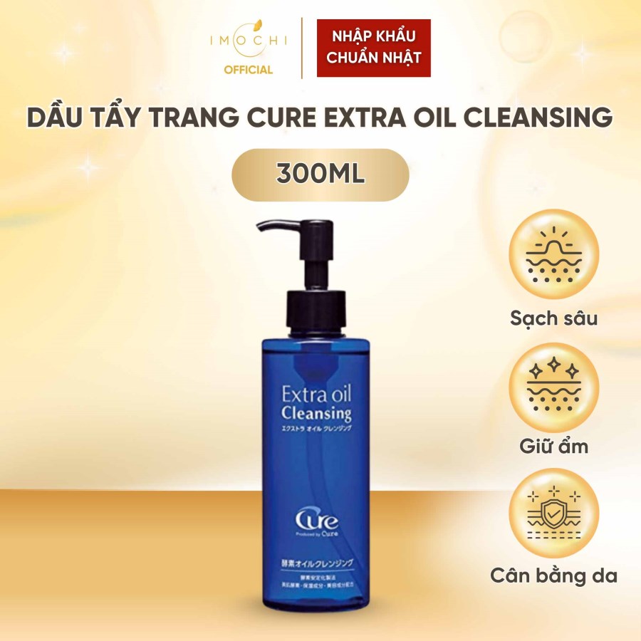 Dầu Tẩy Trang Cure Extra Oil Cleansing Nhật Bản Làm Sạch Sâu Cải Thiện Mụn Đầu Đen 200ml