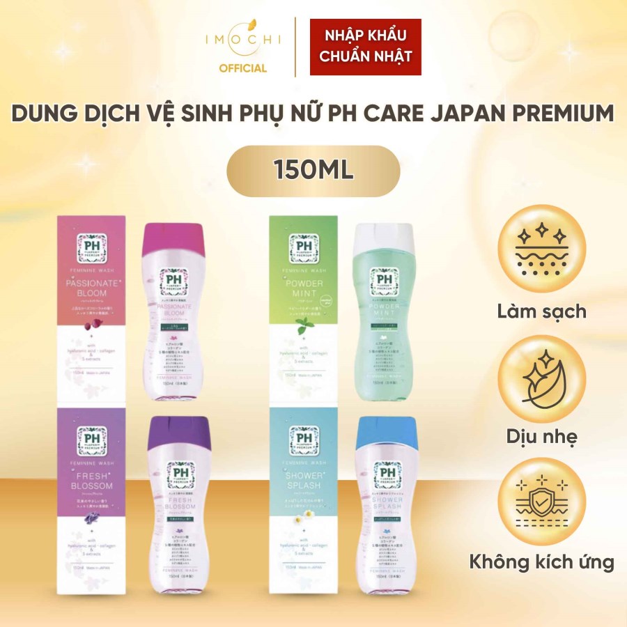 Dung Dịch Vệ Sinh Phụ Nữ PH Care Japan Premium Feminine Wash Nhật Bản Làm Sạch Dịu Nhẹ 150ml