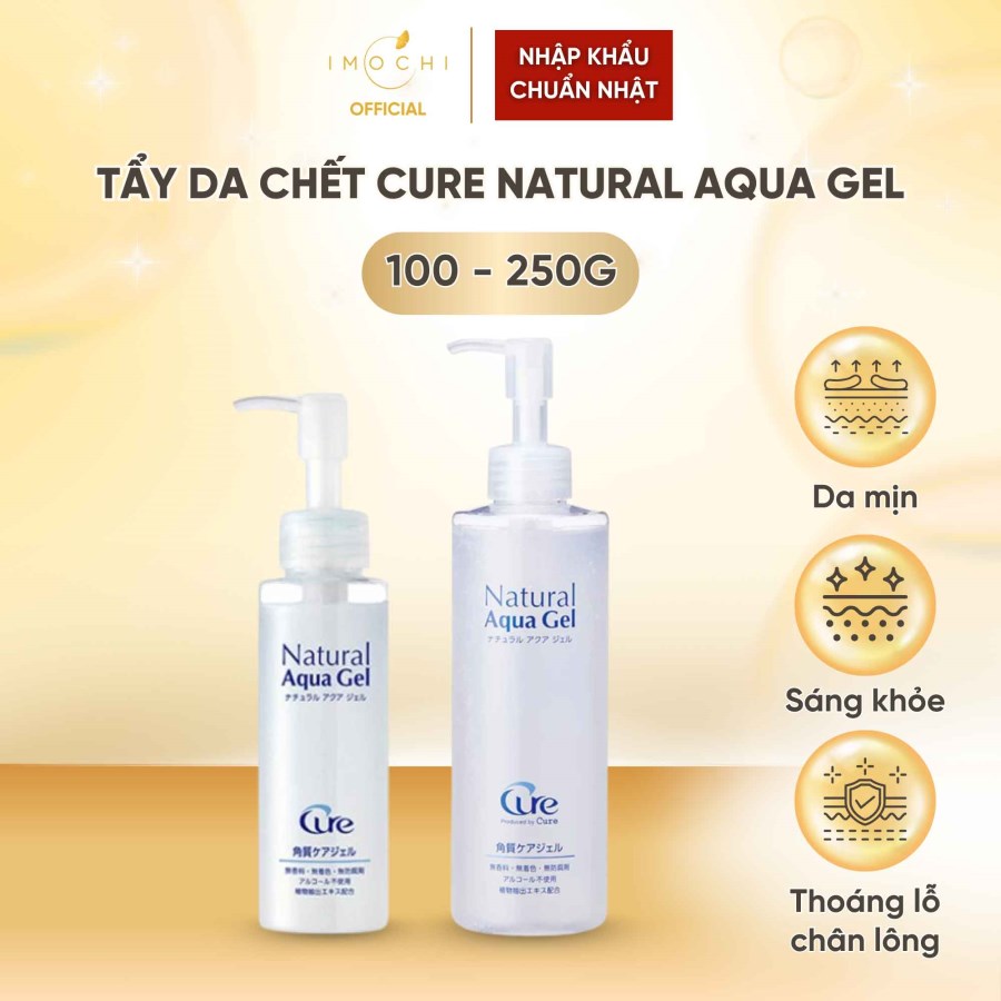 Tẩy Da Chết Cure Natural Aqua Gel Nhật Bản Làm Sạch Da Thông Thoáng Lỗ Chân Lông 100-250g