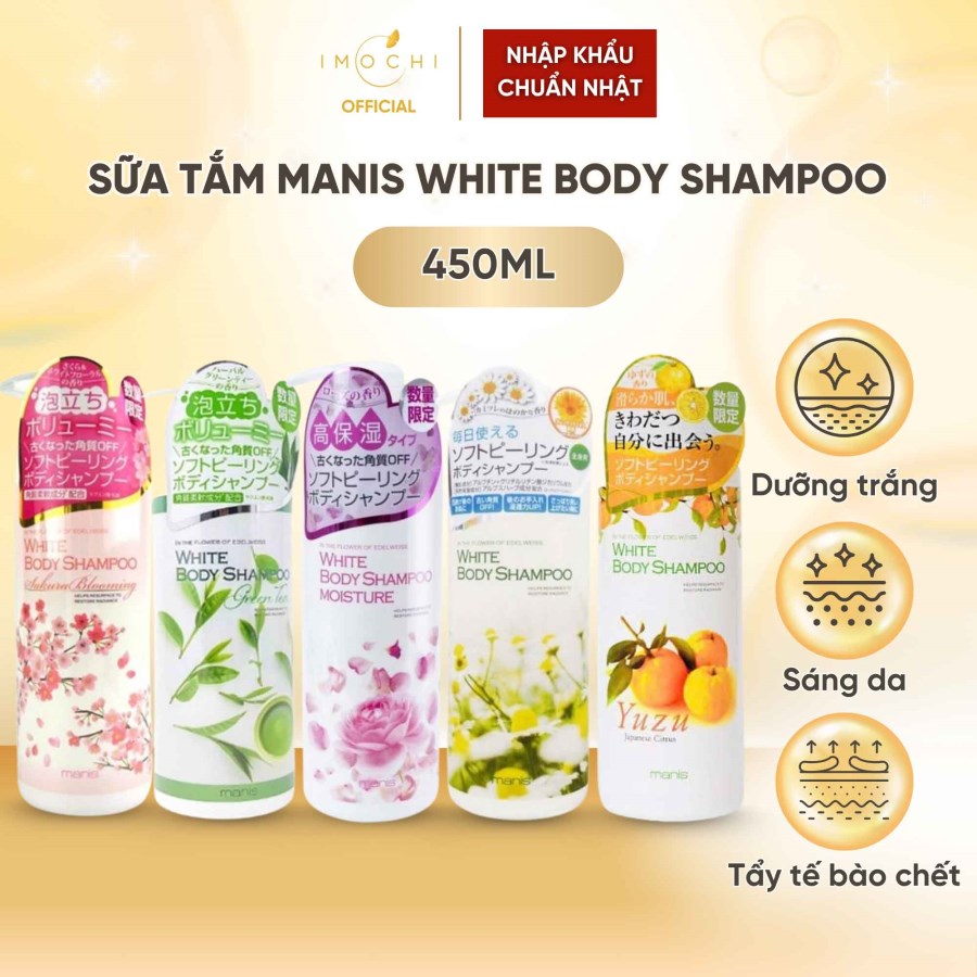 Sữa Tắm Manis White Body Shampoo Nhật Bản Dưỡng Da Trắng Sáng 450ml