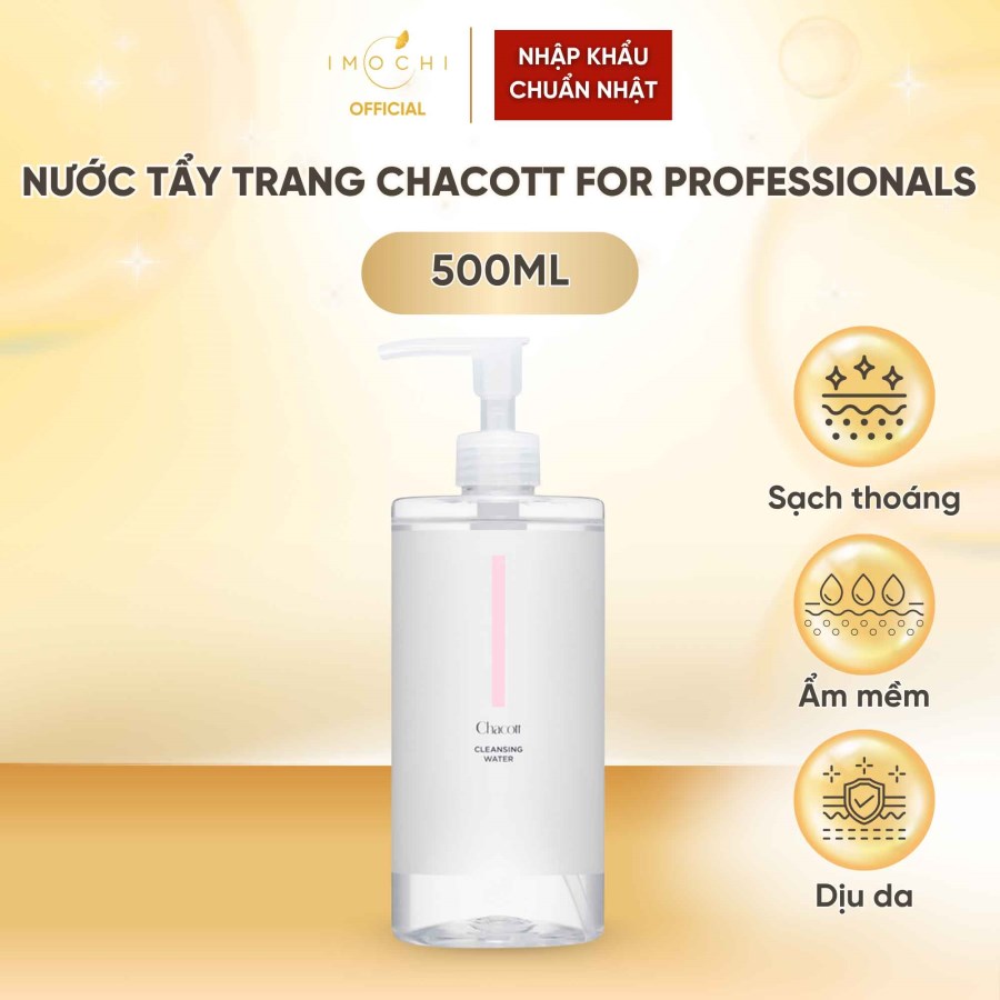 Nước Tẩy Trang Chacott For Professionals Cleansing Water Nhật Bản Làm Sạch Dưỡng Ẩm Cho Da Nhạy Cảm 500ml