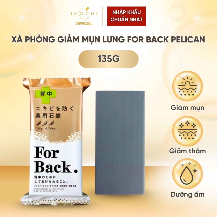 Xà Phòng Giảm Mụn Lưng For Back Pelican Medicated Soap Nhật Bản Kiềm Dầu Dưỡng Ẩm 135g
