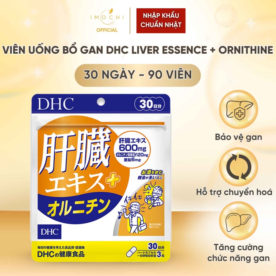 Viên Uống Bổ Gan DHC Liver Essence + Ornithine Nhật Bản Tăng Cường Chức Năng Bảo Vệ Gan 30 Ngày