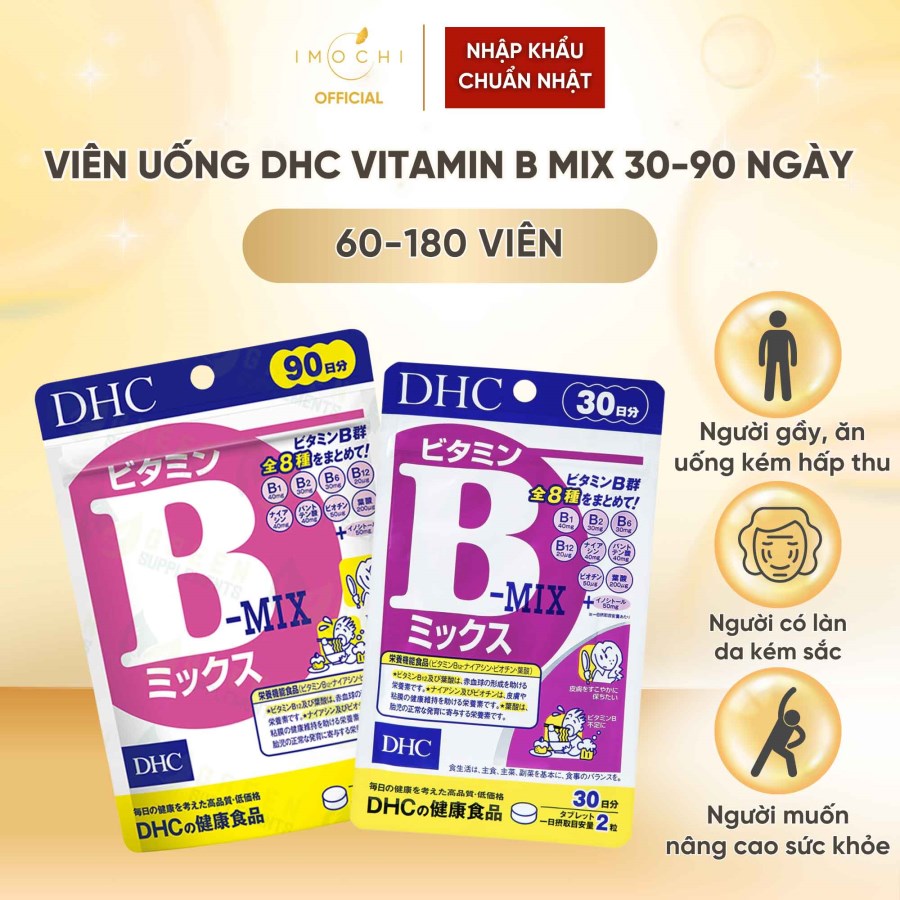Viên Uống Bổ Sung Vitamin B Tổng Hợp DHC Vitamin B Mix Nhật Bản 30-90 Ngày