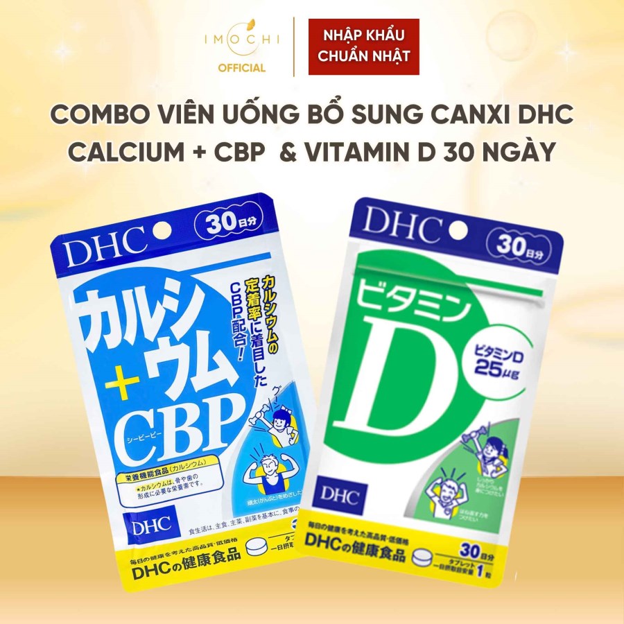 Combo Viên Uống Bổ Sung Canxi DHC Calcium + CBP  & Vitamin D 30 Ngày Nhật Bản 
