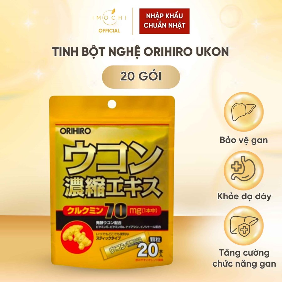 Tinh Bột Nghệ Orihiro Ukon Nhật Bản Bảo Vệ Tăng Cường Chức Năng Gan 20 Gói