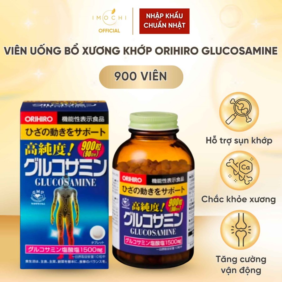 Viên Uống Bổ Xương Khớp Orihiro Glucosamine Nhật Bản Giúp Xương Chắc Khoẻ 900 Viên 